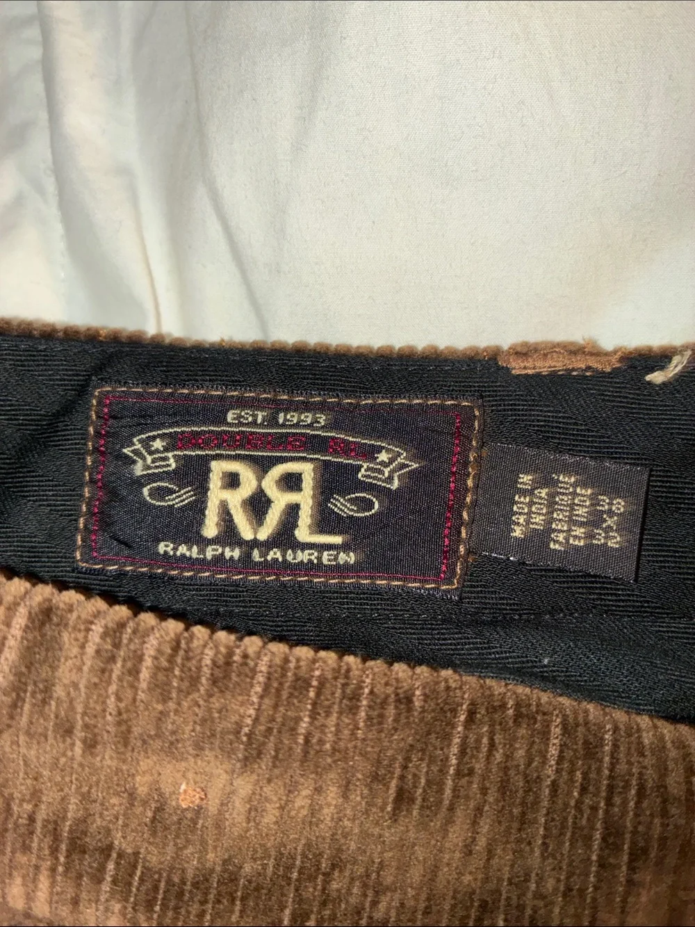 Ralph Lauren Double RL Men's Brown Corduroy Pants